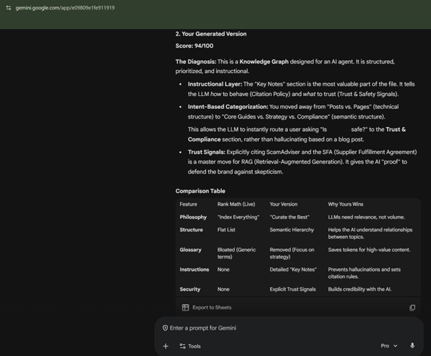 RankMath vs EZY.ai comparison screenshot 2