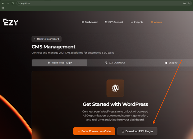 Step 3: Click Download EZY Plugin